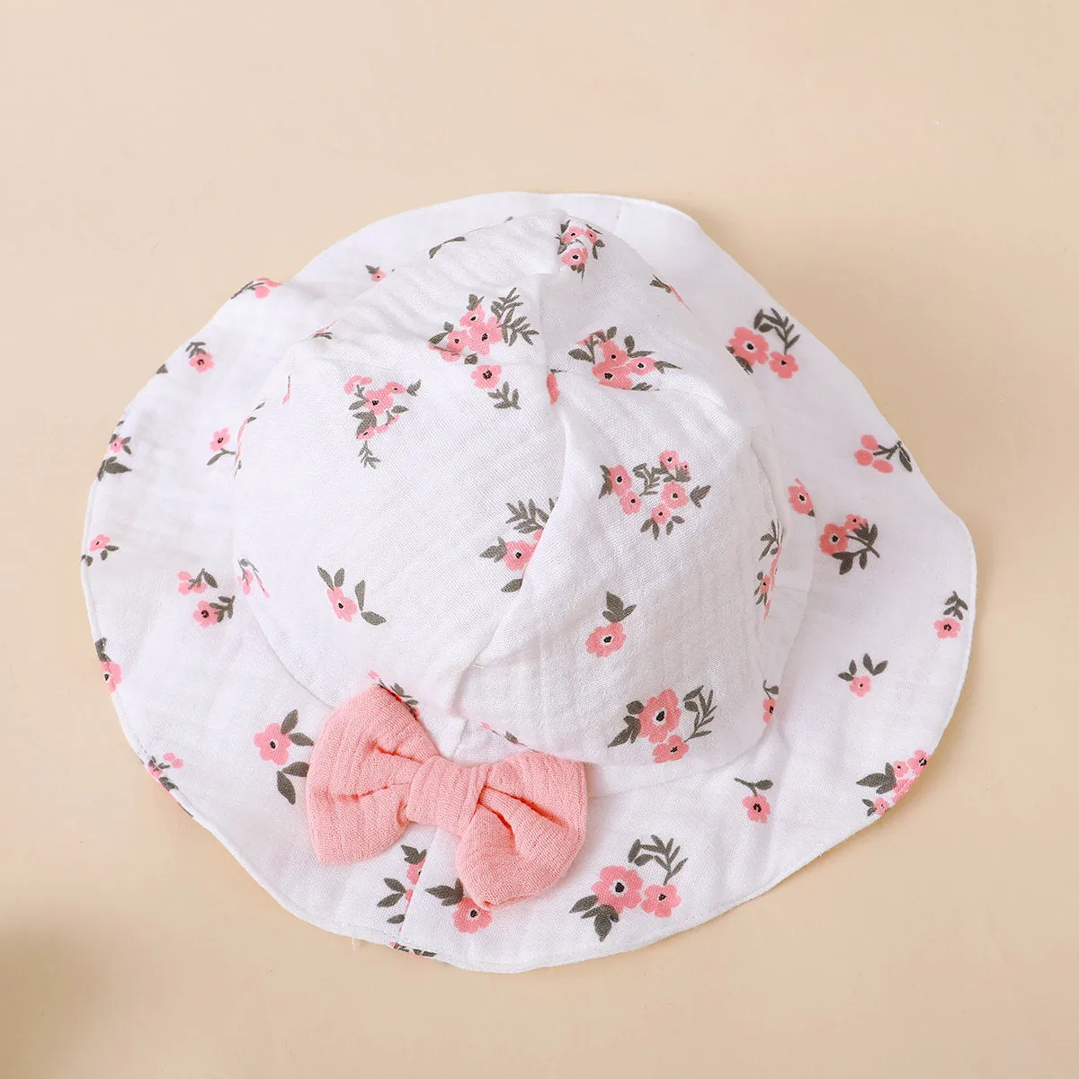 2PCS Pretty Floral Printed Baby Sleeveless Jumpsuit