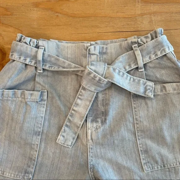 Anthropologie Pilcro Ultra High Rise Paperbag Slim Boyfriend Denim Shorts