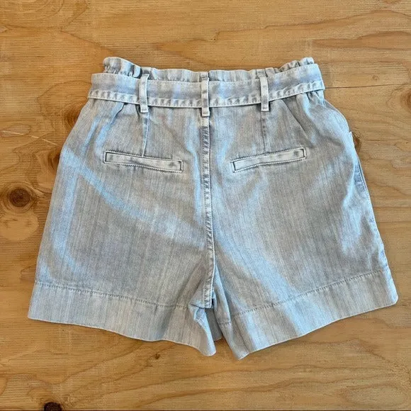Anthropologie Pilcro Ultra High Rise Paperbag Slim Boyfriend Denim Shorts