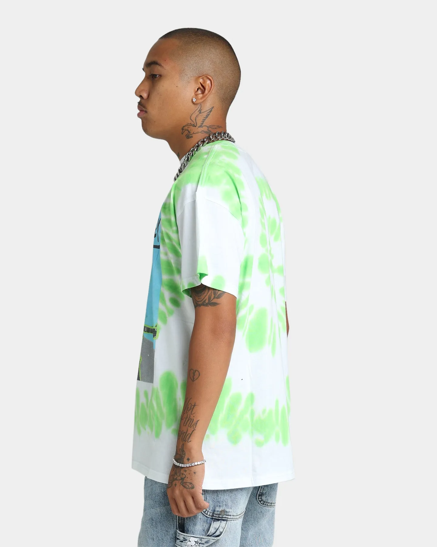 Bob Marley Photo Tie Dye T-Shirt White