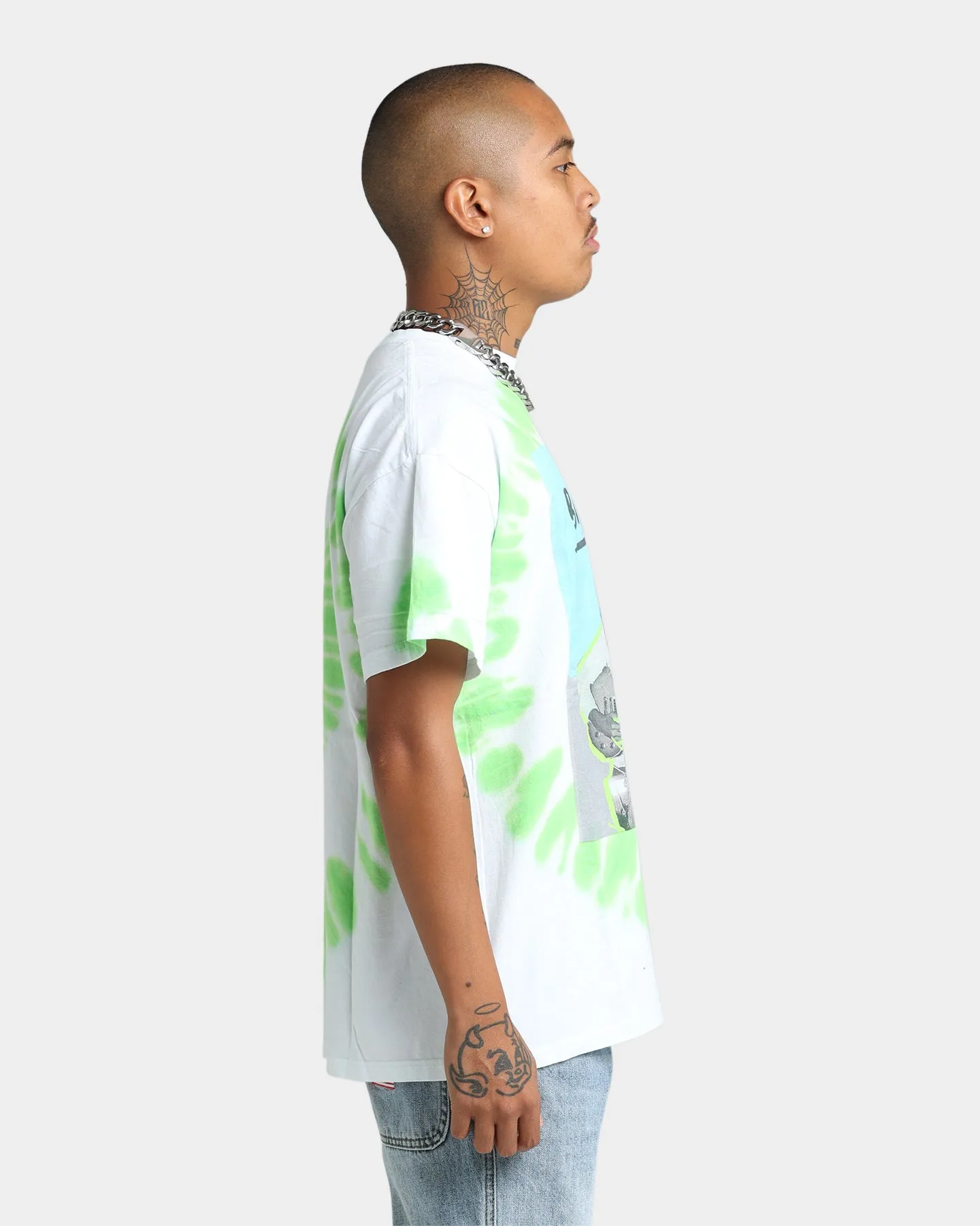 Bob Marley Photo Tie Dye T-Shirt White