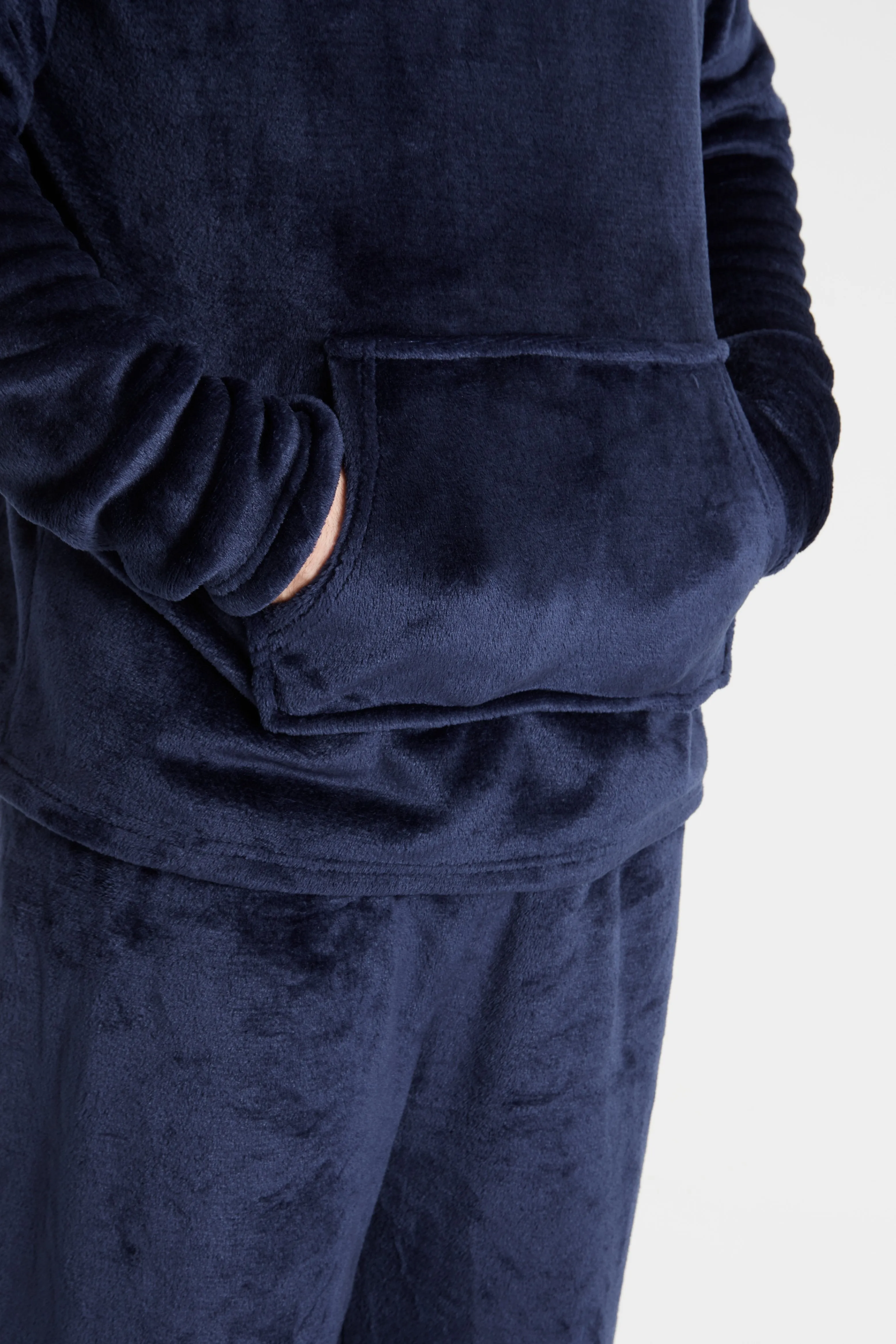 CityComfort Mens Pyjamas Set, Warm Fleece Pyjamas for Men with Fluffy Hoodie