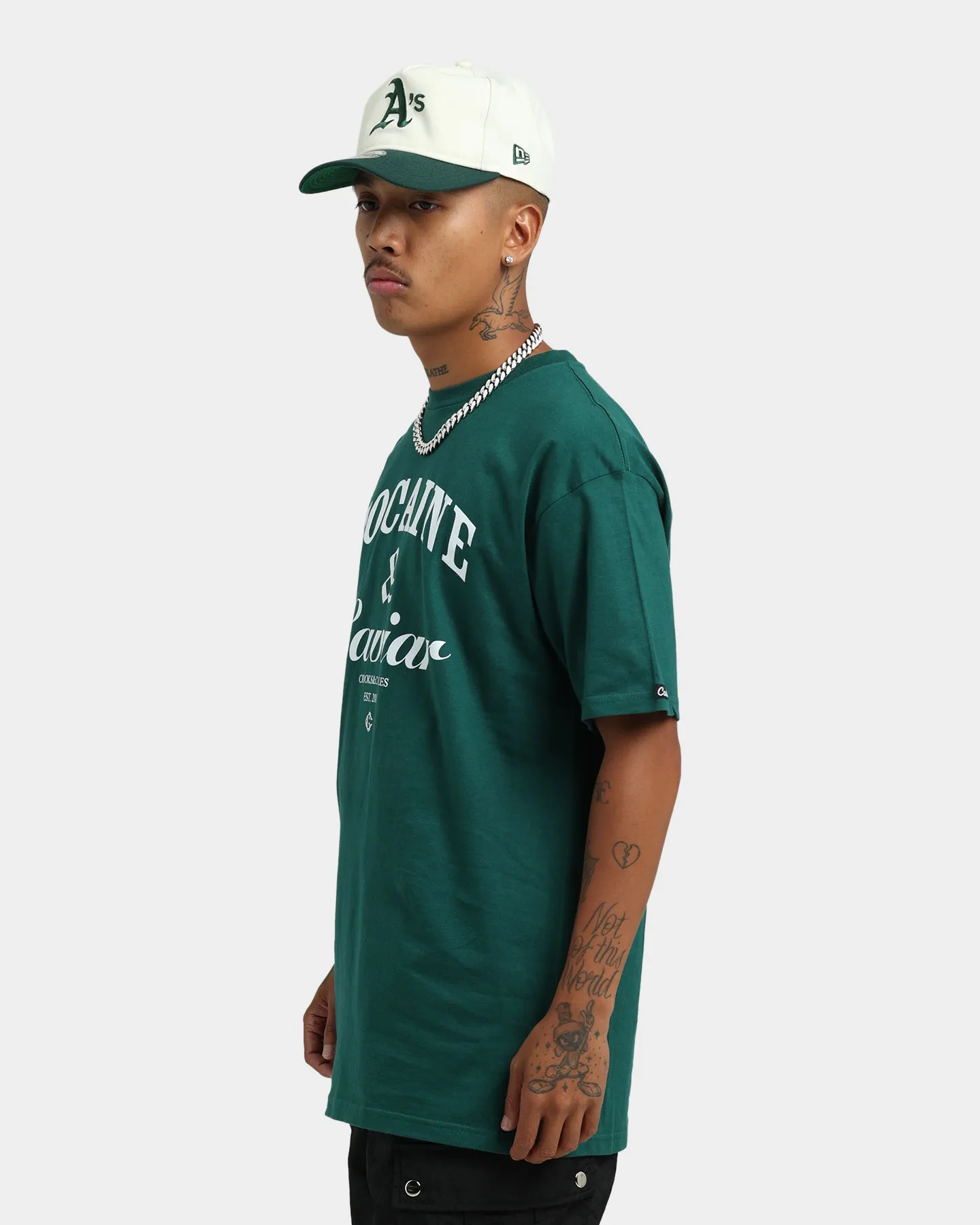 Crooks & Castles Cocaine & Caviar Short Sleeve T-Shirt Forest Green