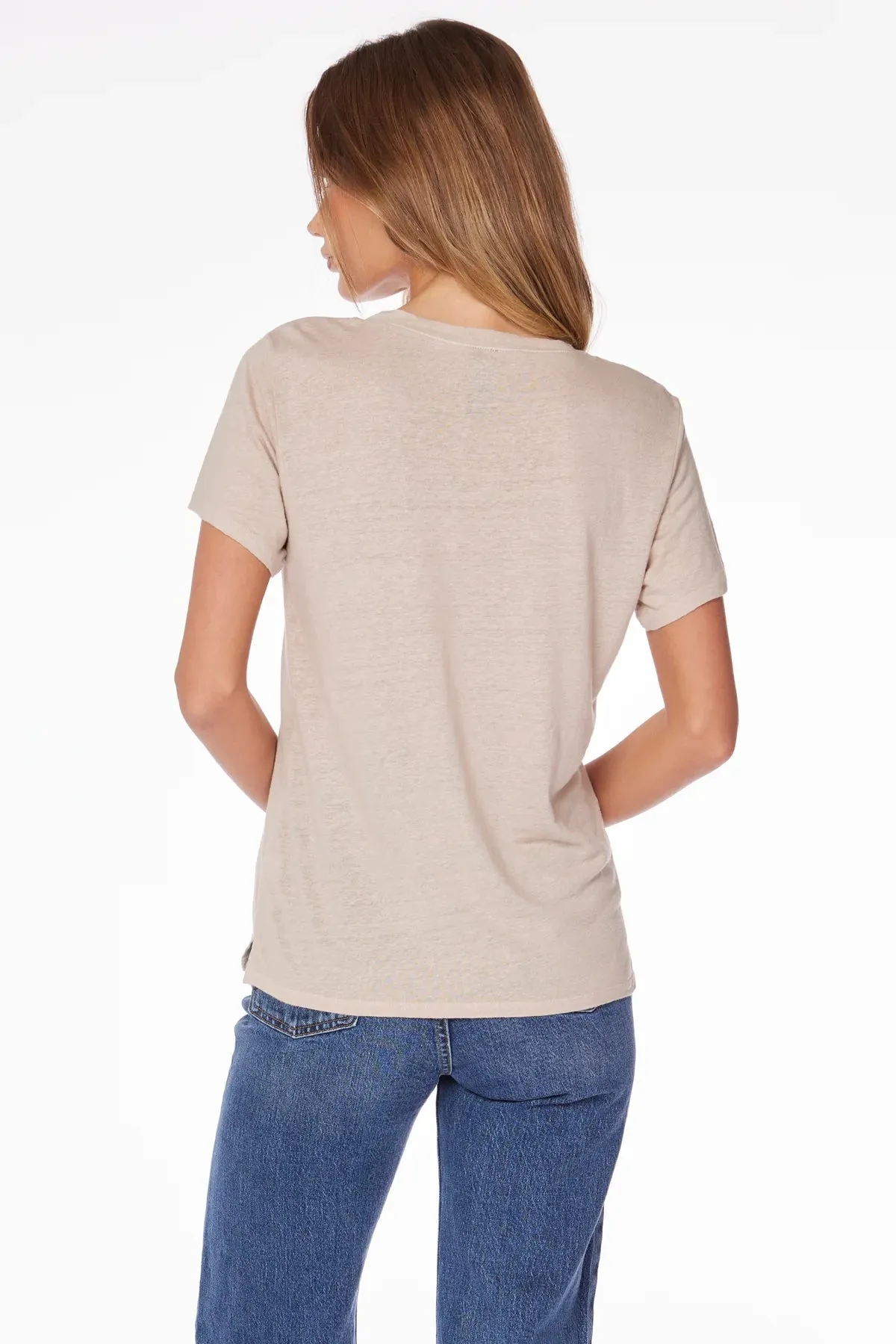 Deep V-Neck Tee - Sandy