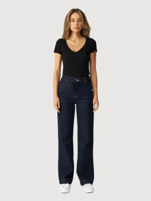 Dew Denim-French Pocket Flared Soft  Raw Blue | Dawn