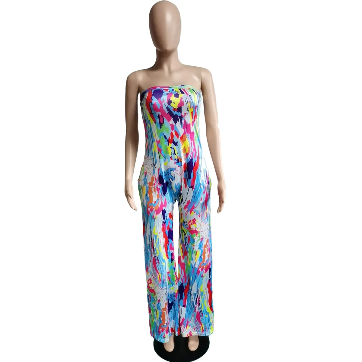 Fashion casual printed street jumpsuit AY2805