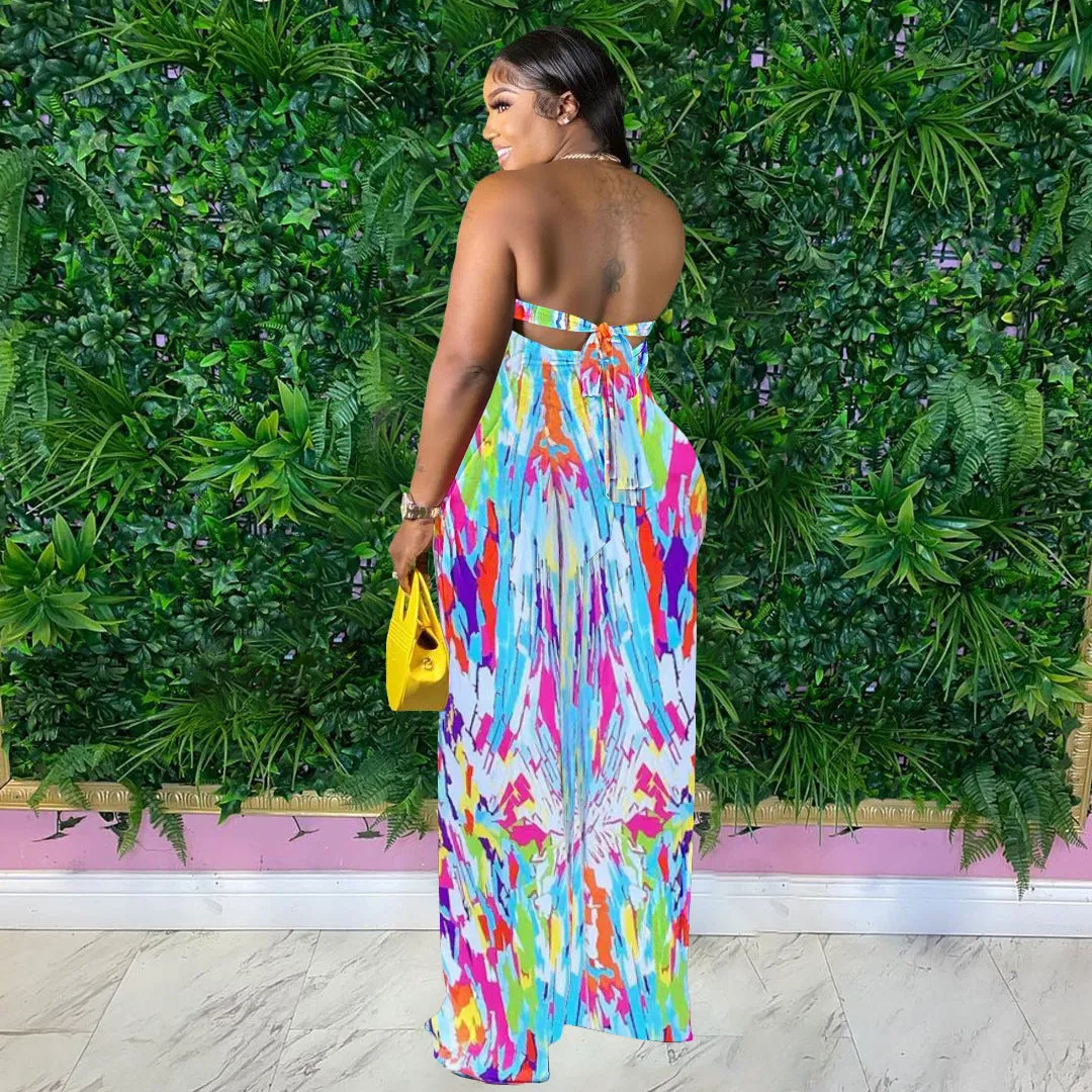 Fashion casual printed street jumpsuit AY2805