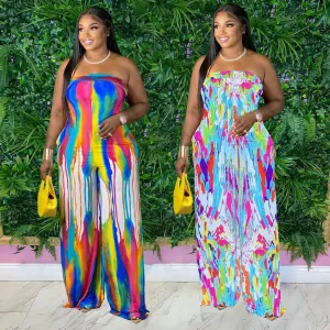 Fashion casual printed street jumpsuit AY2805