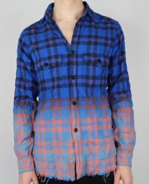 Gradient Distressed Flannel