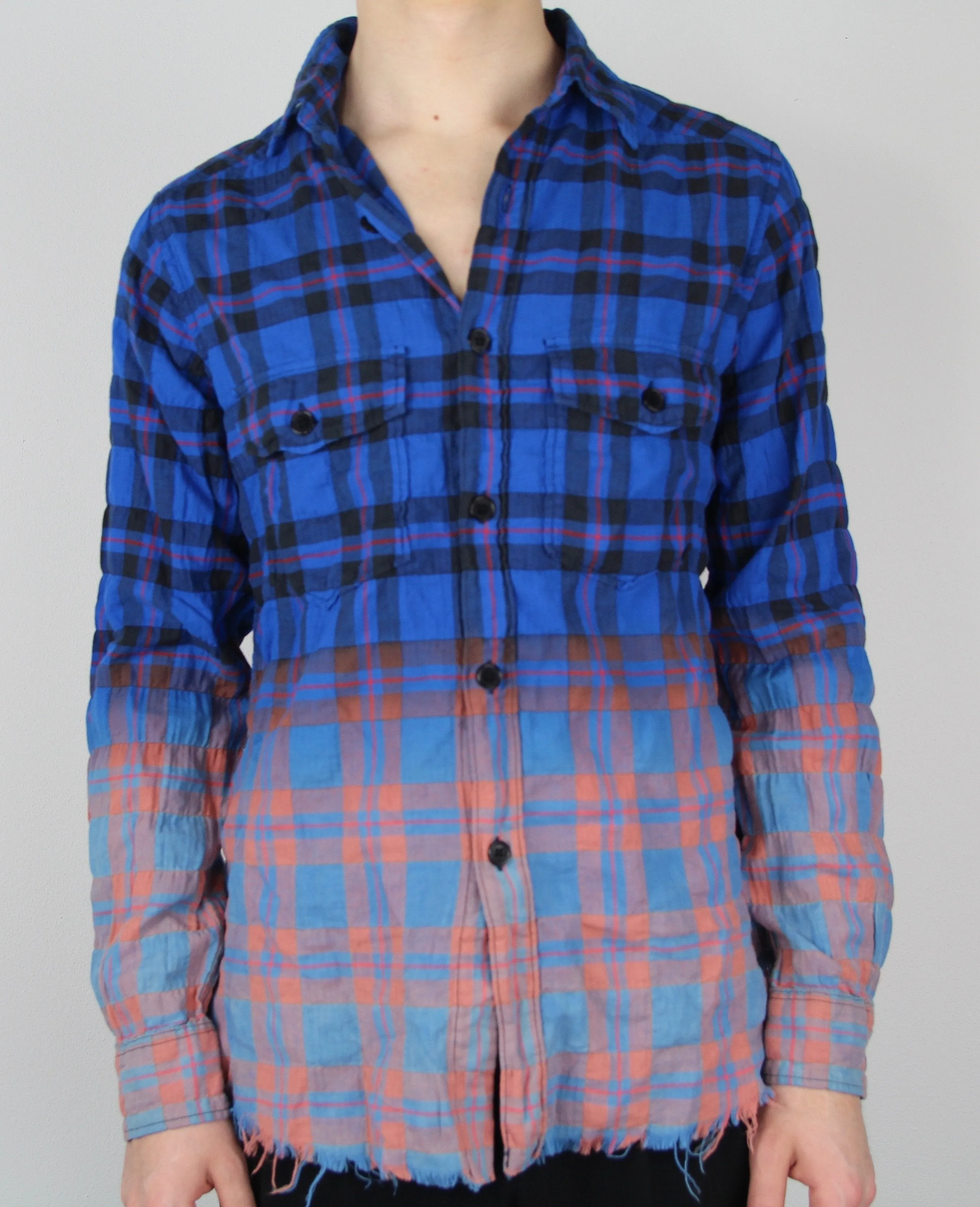 Gradient Distressed Flannel