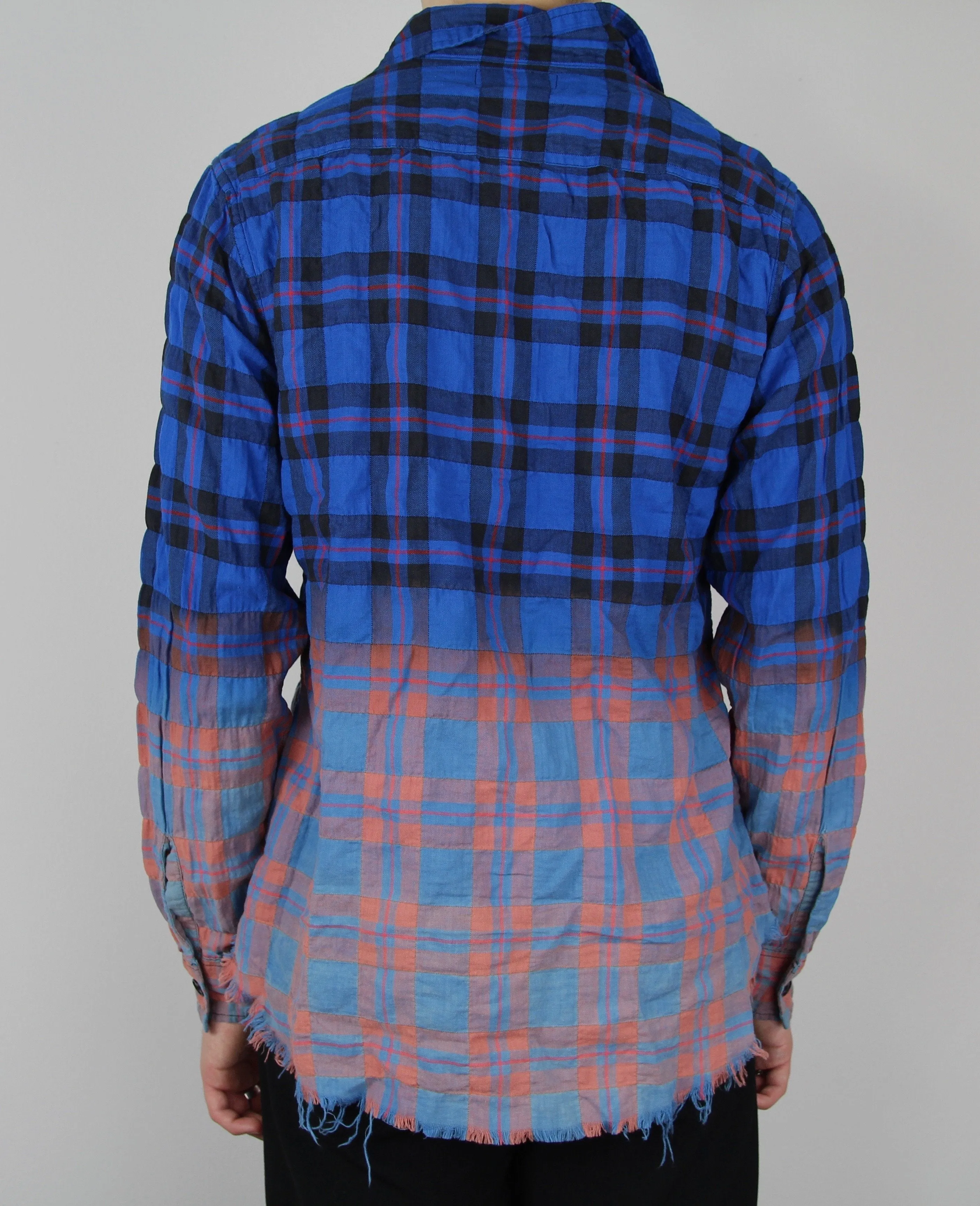 Gradient Distressed Flannel