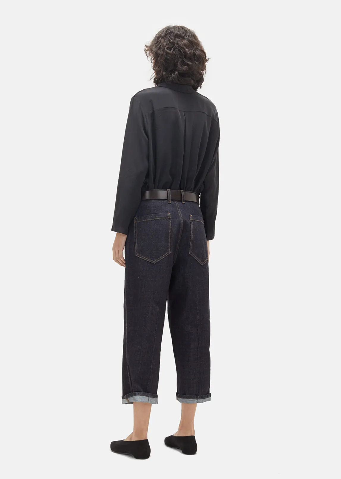 Indigo Wide-Leg Trouser