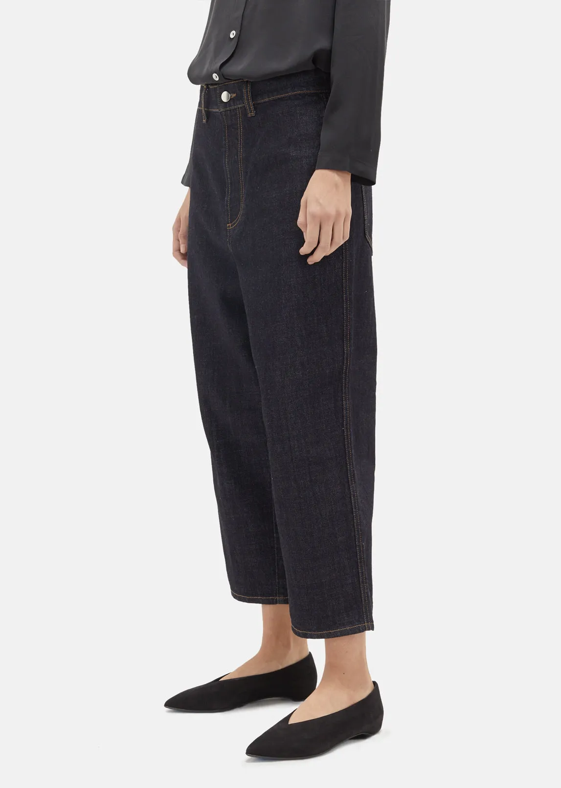 Indigo Wide-Leg Trouser