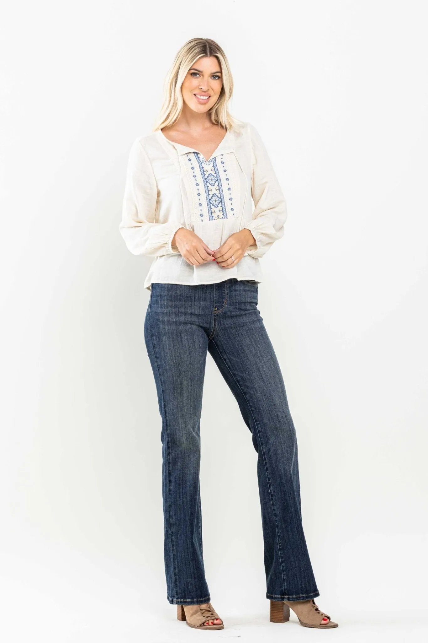 Judy Blue Audrey Pull On Slim Bootcut Jeans