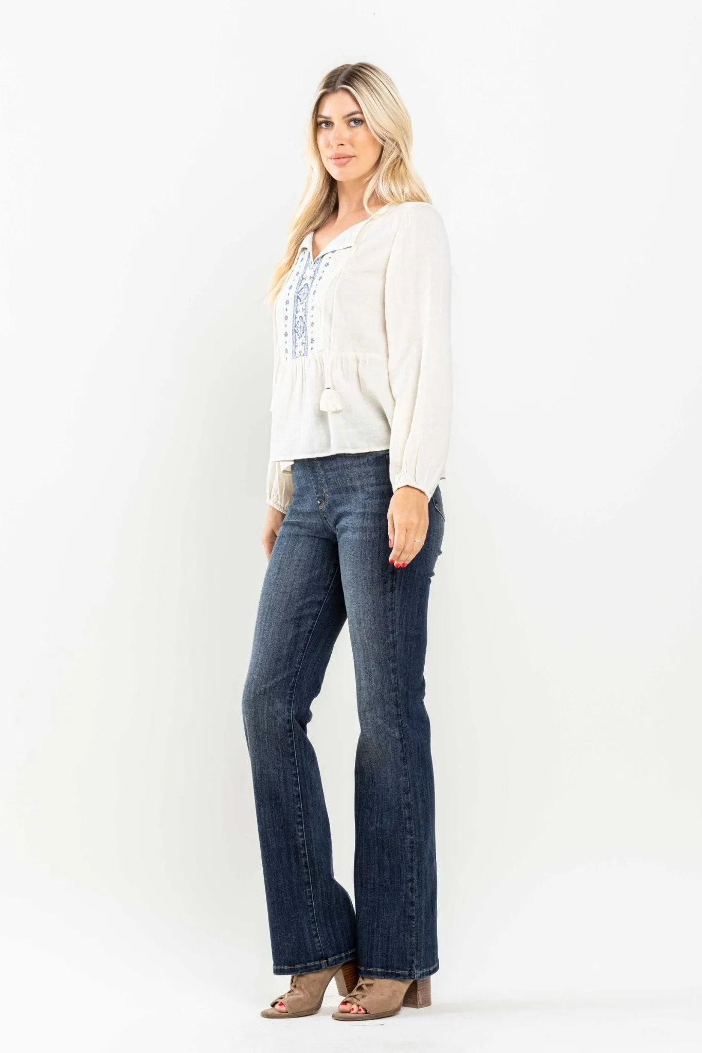 Judy Blue Audrey Pull On Slim Bootcut Jeans