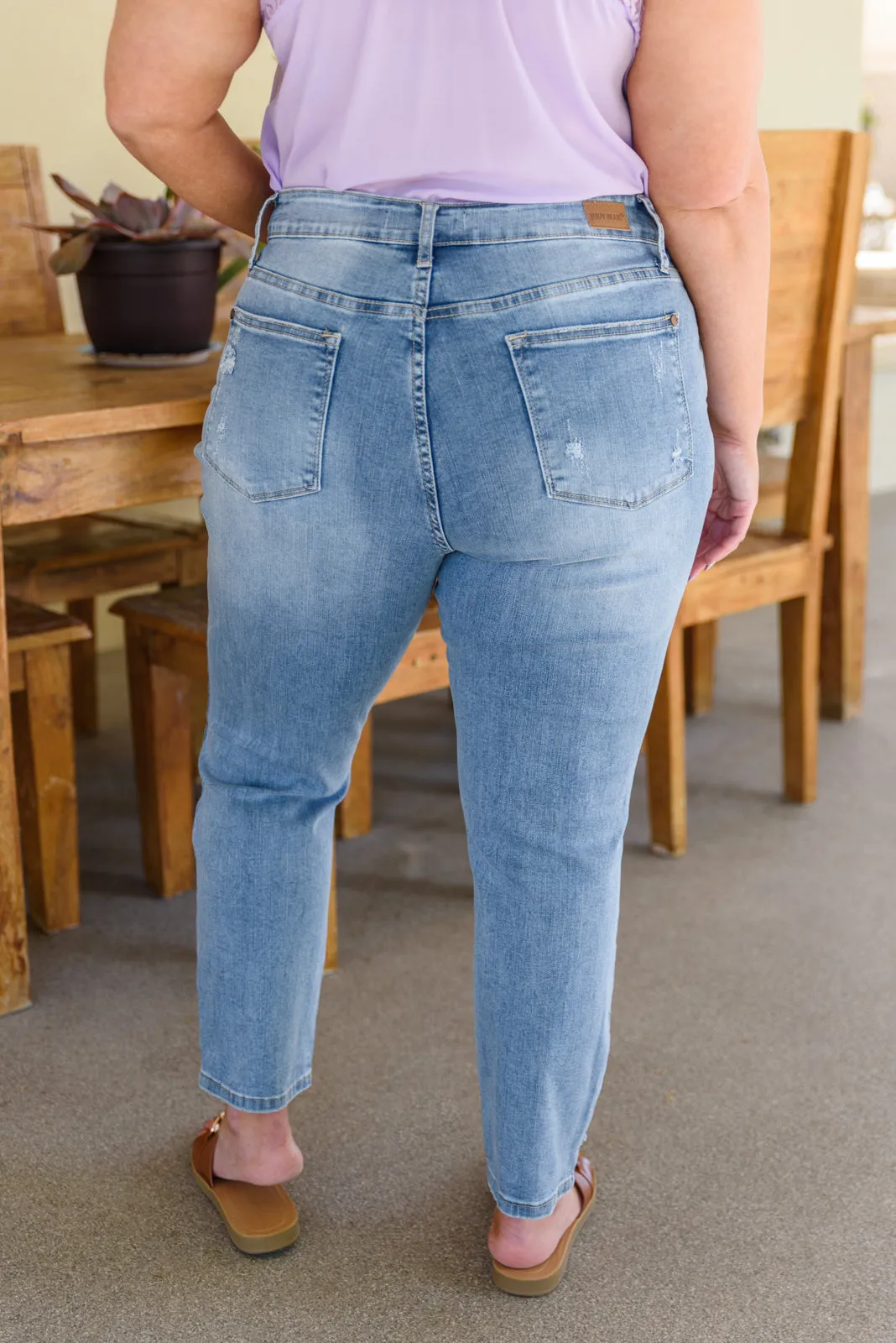 Judy Blue Florence High Waist Destroyed Boyfriend Jeans