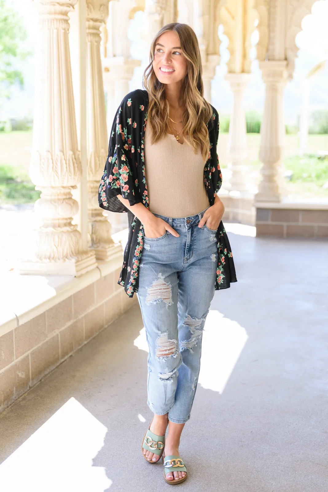 Judy Blue Florence High Waist Destroyed Boyfriend Jeans