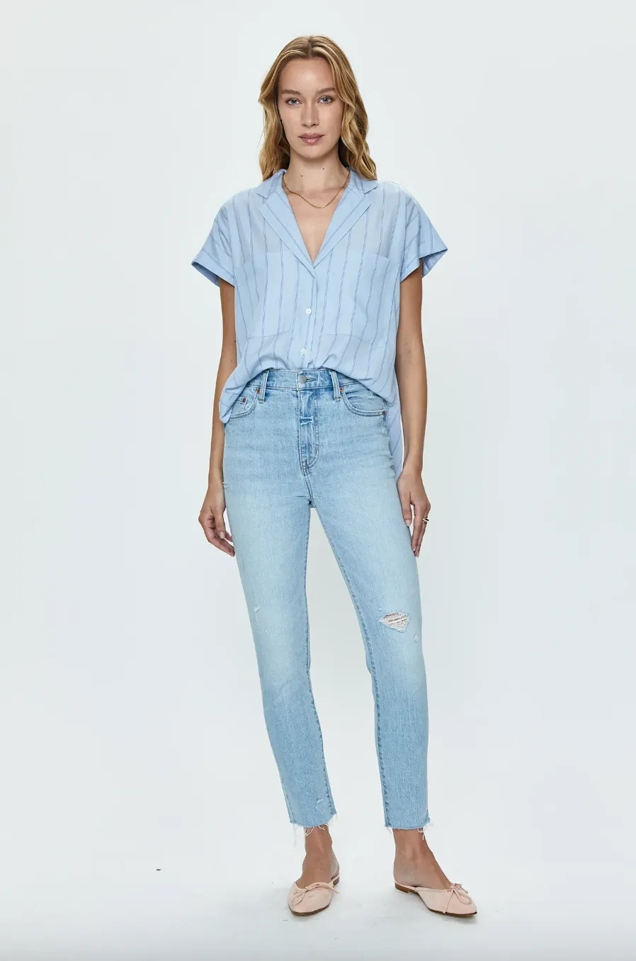 kate high rise vintage slim - monaco distressed