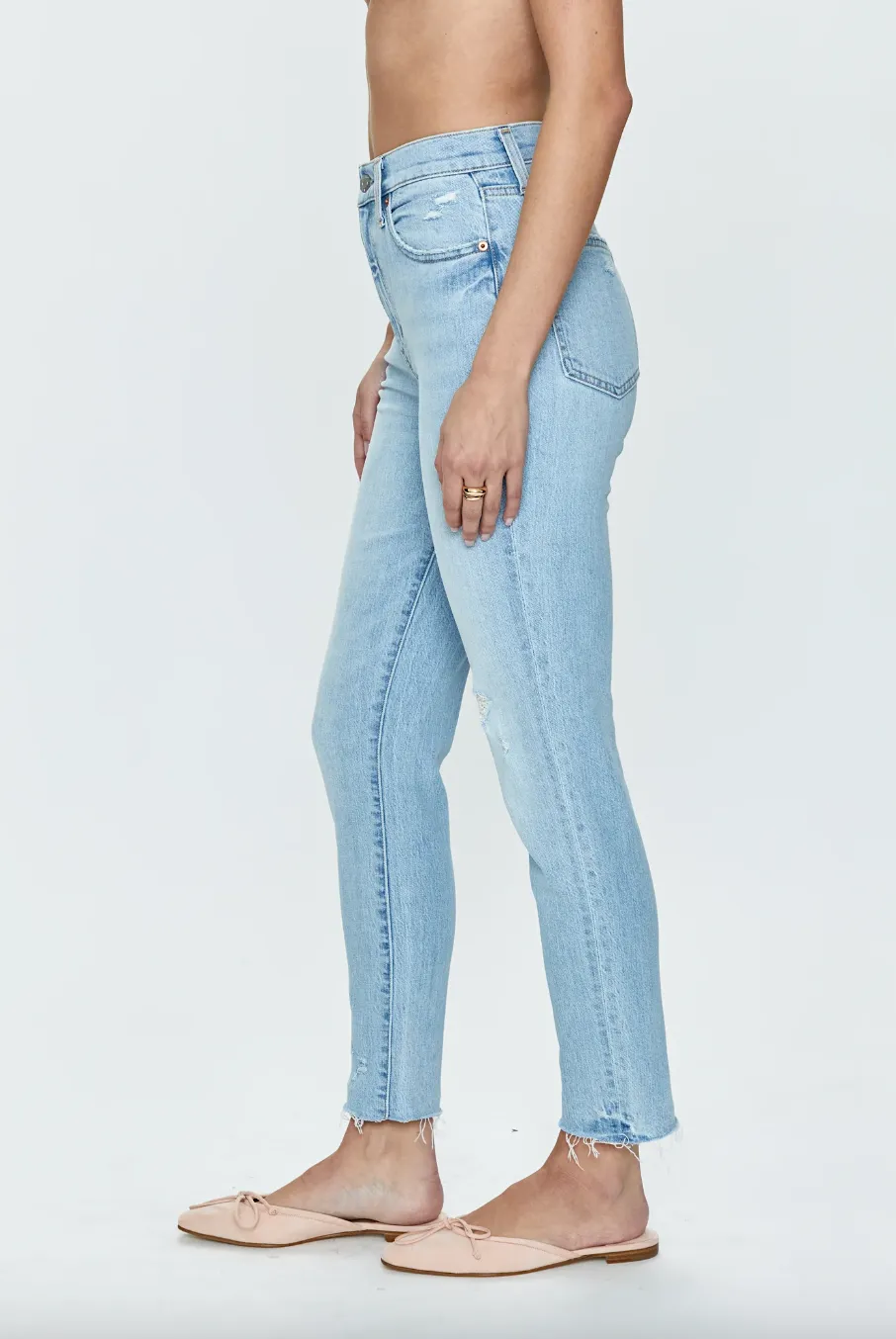 kate high rise vintage slim - monaco distressed