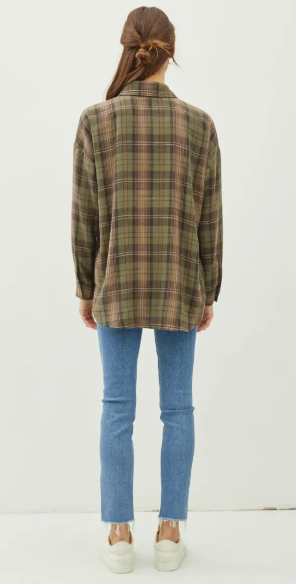 Khaki Plaid Flannel