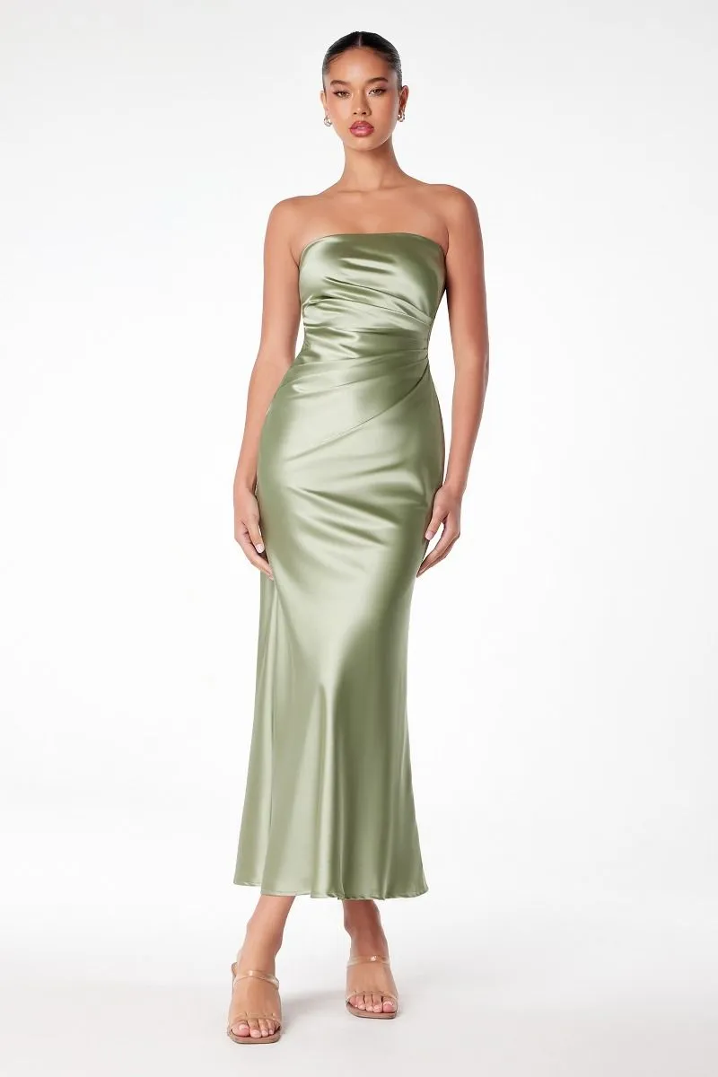 LORRIE Strapless Silky Bra Back Silky Prom & Semi Formal Dress