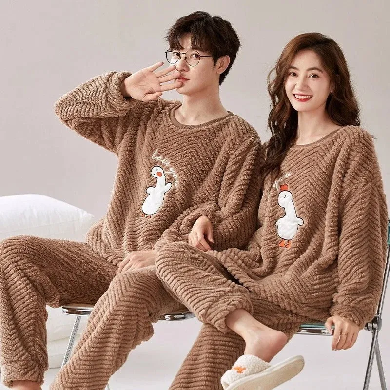 Matching Fleece Comfy Couple Pajama Set
