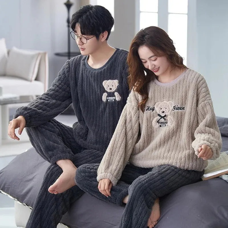 Matching Fleece Comfy Couple Pajama Set