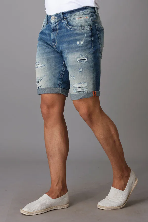 Med Blue Denim Short