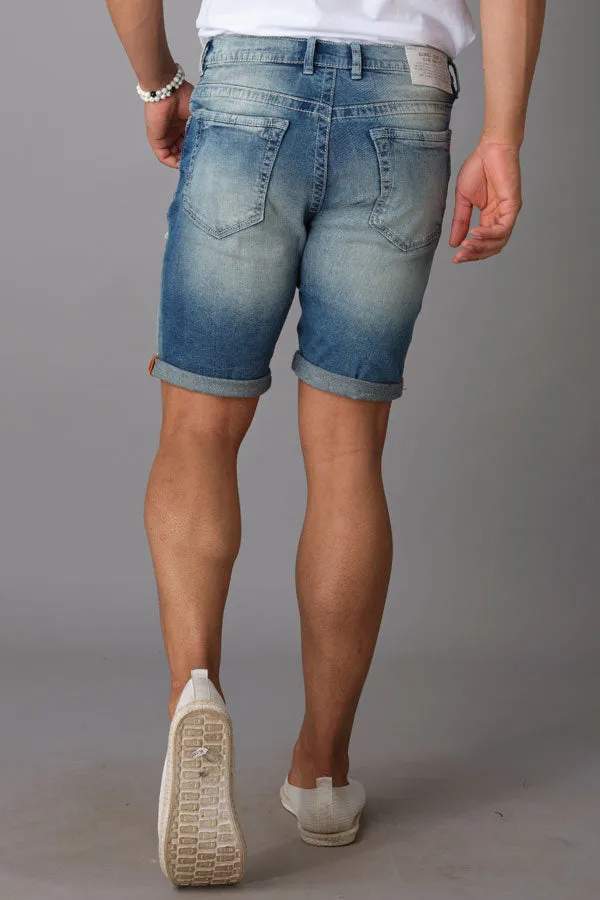 Med Blue Denim Short