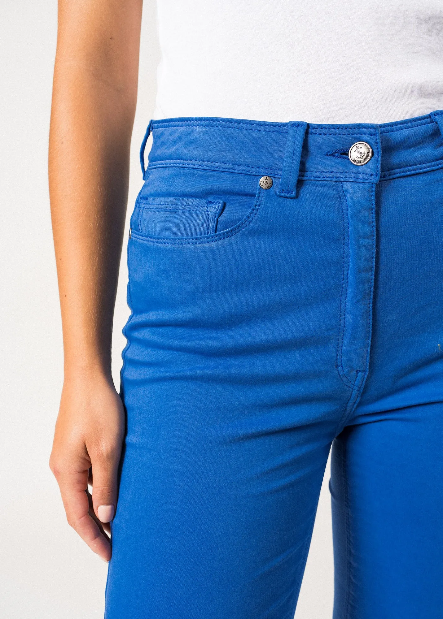 Mimosa high waist pants - slim fit, in stretch cotton (MER)