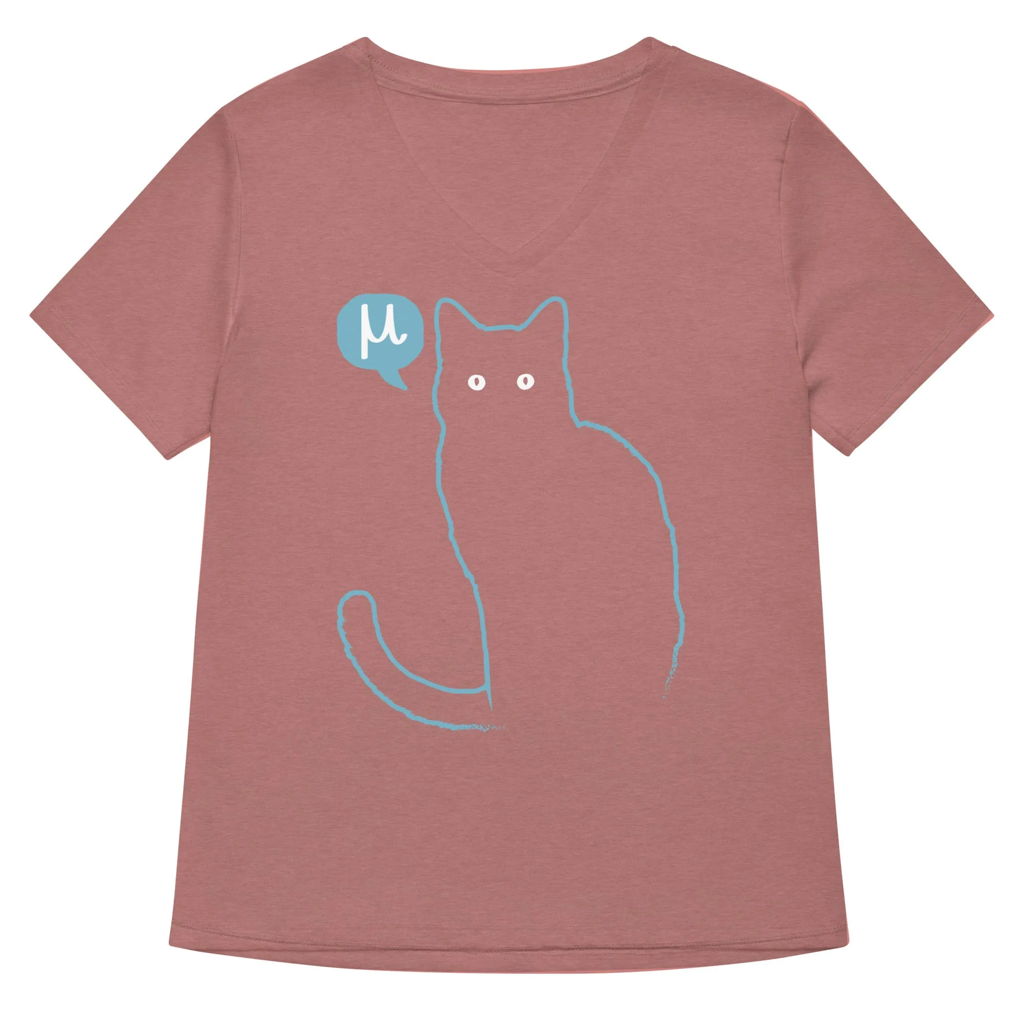 Mu Cat Women's V-Neck Tee