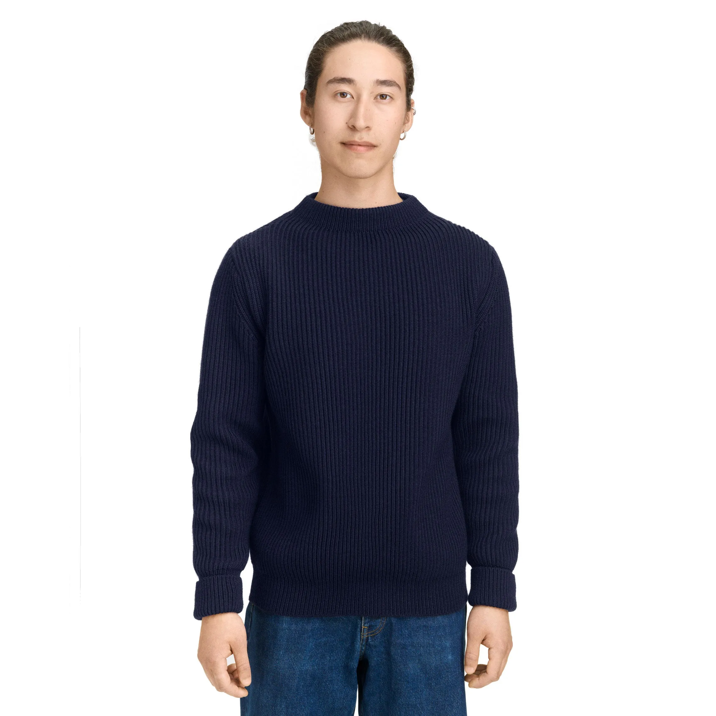 Navy Crewneck Black