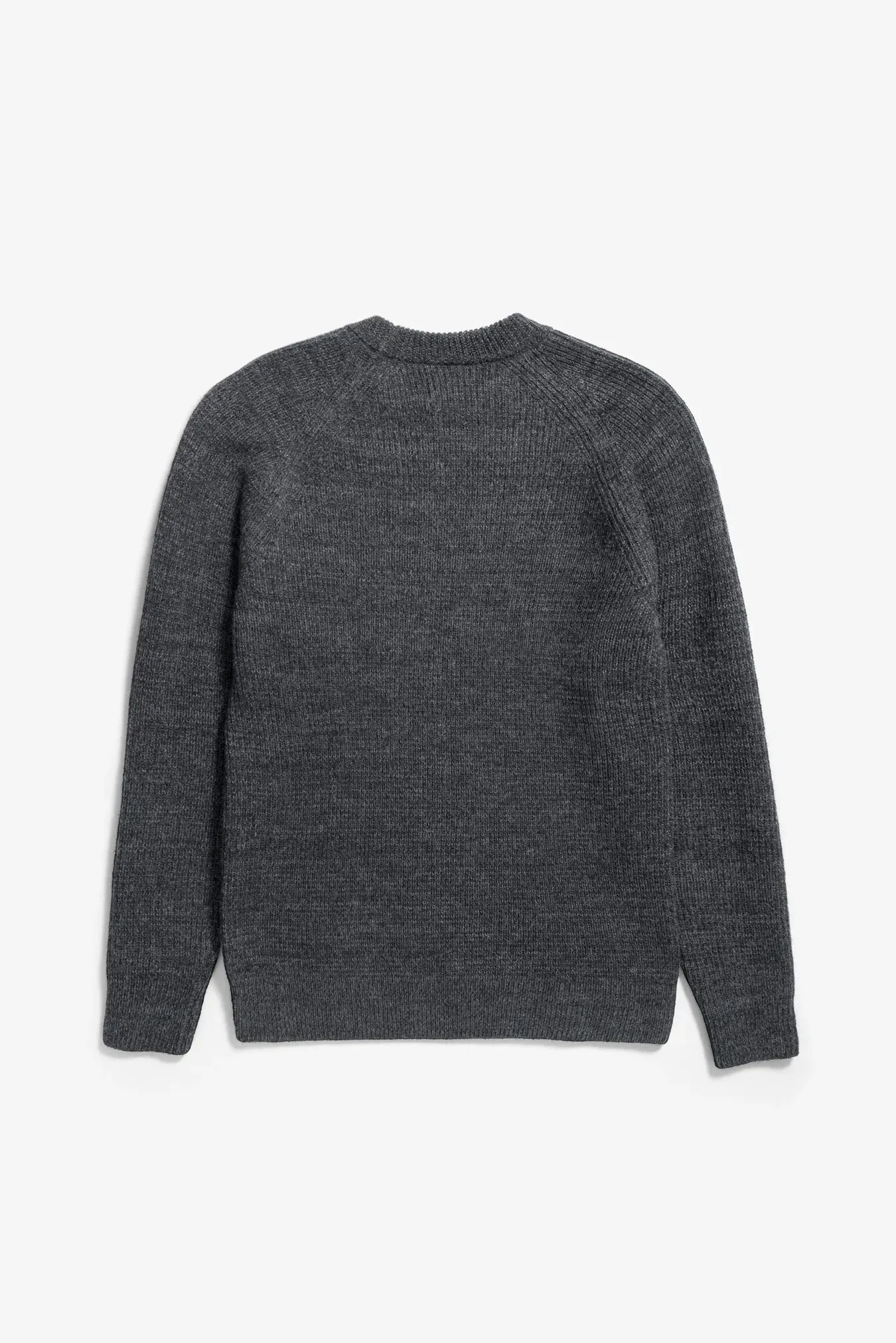 Norse Projects Roald Cotton Wool Rib Sweater - Dark Grey Melange