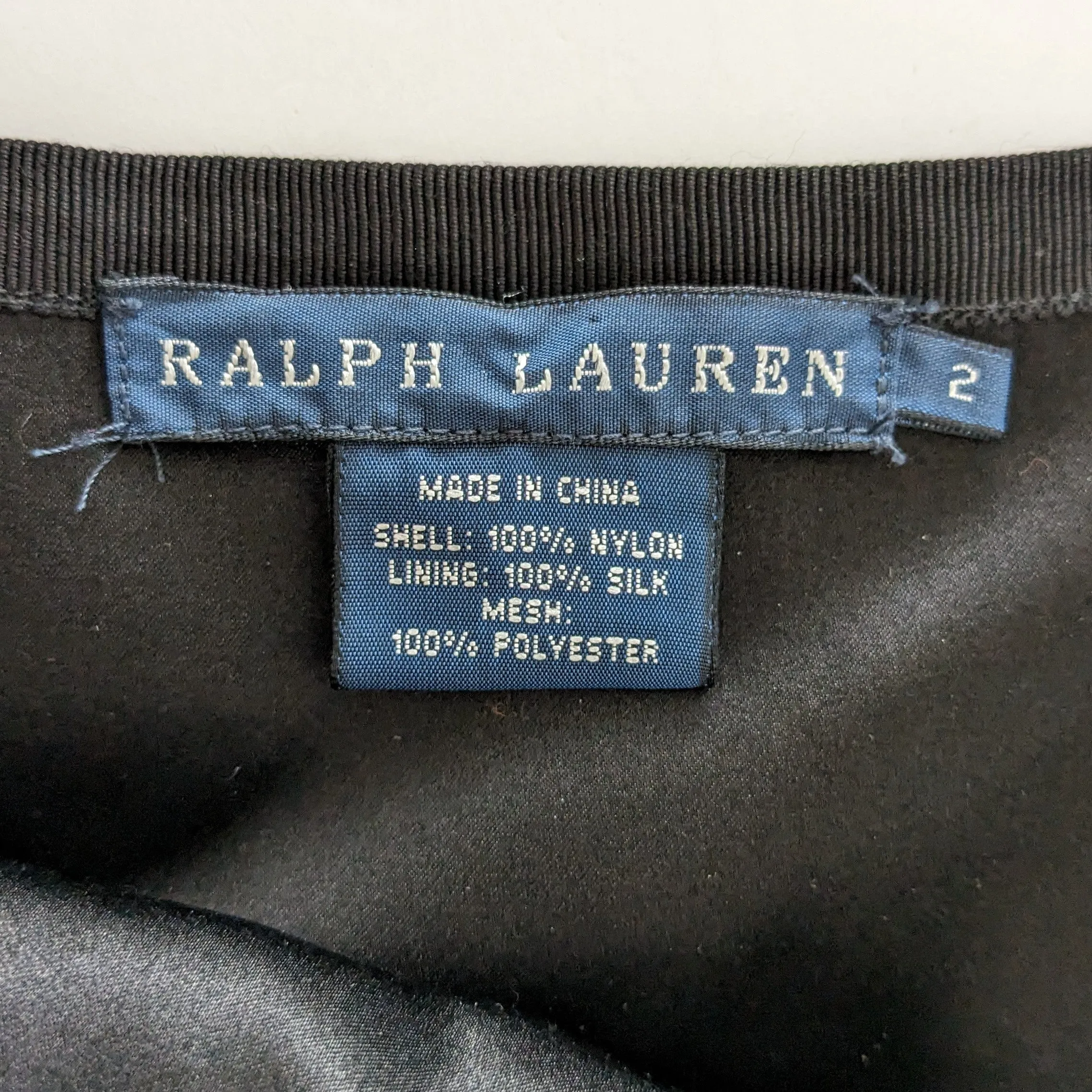 Ralph Lauren Strapless Silk Satin Cocktail Dress Size 2
