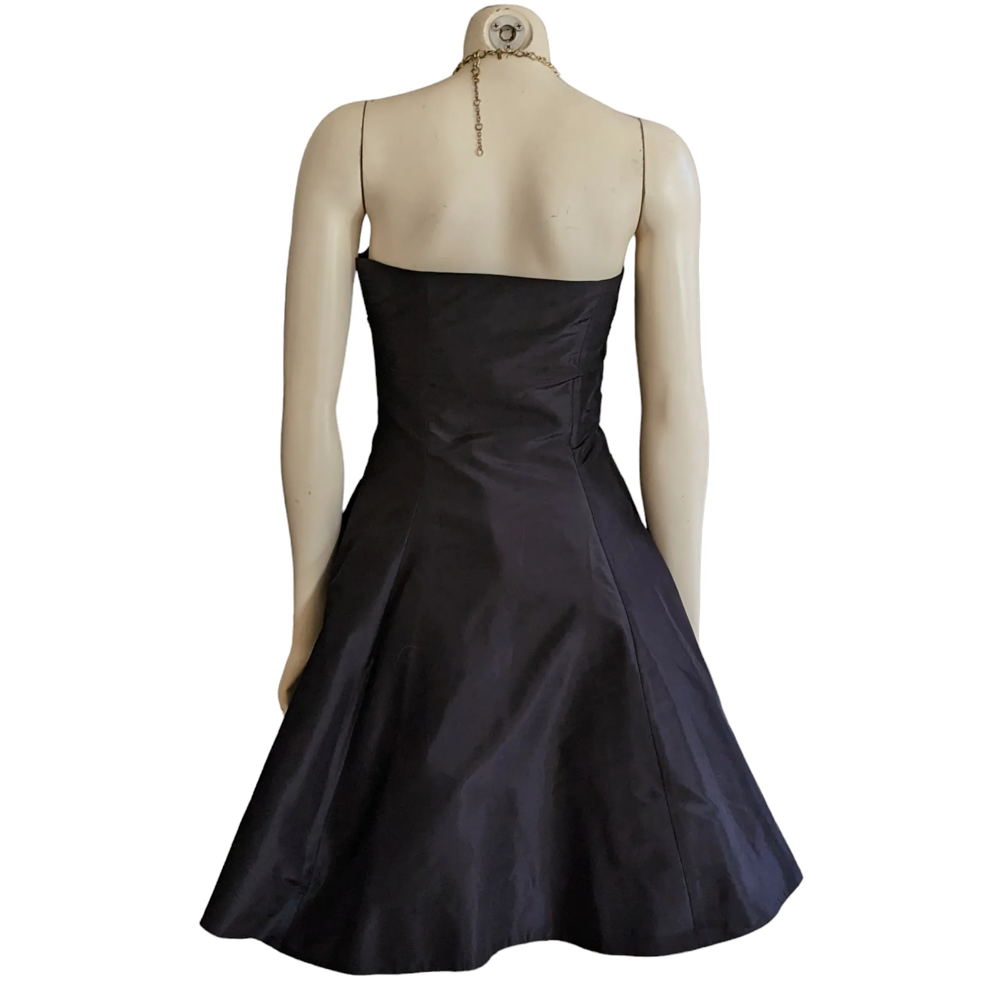 Ralph Lauren Strapless Silk Satin Cocktail Dress Size 2