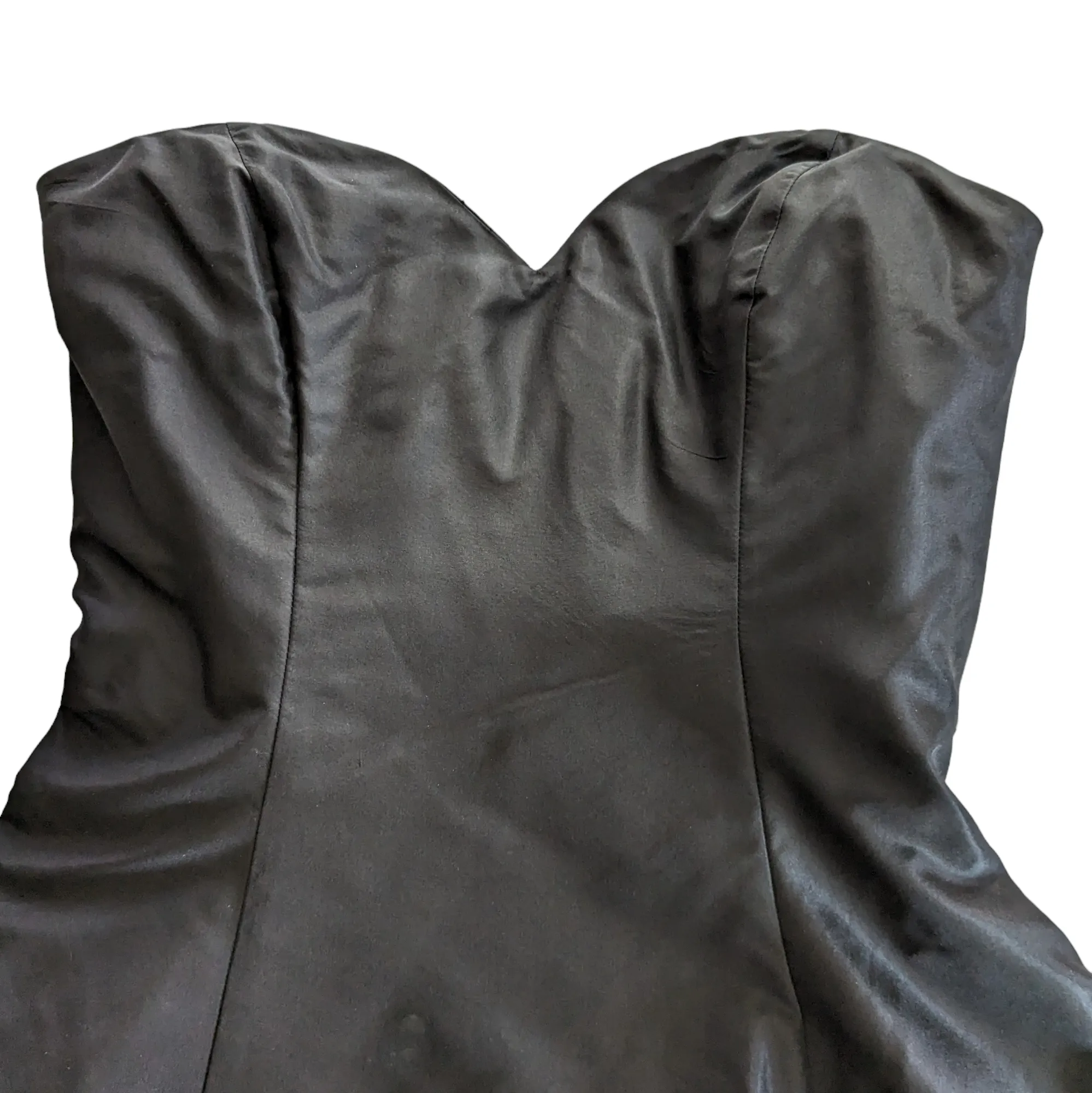 Ralph Lauren Strapless Silk Satin Cocktail Dress Size 2