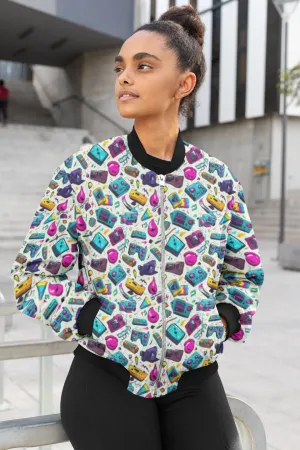 Retro Pop Art Bomber Jacket: Vibrant Statement Style - Trendy Outerwear for All