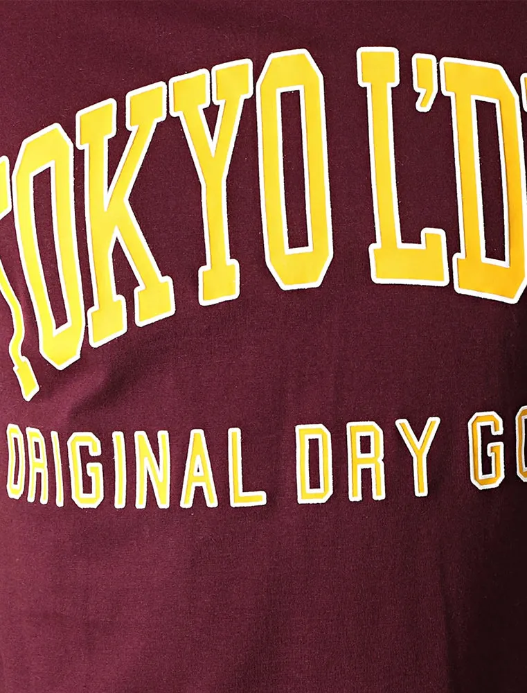 Rookie Crew Neck Cotton T-Shirt In Wine Tasting - Tokyo Laundry