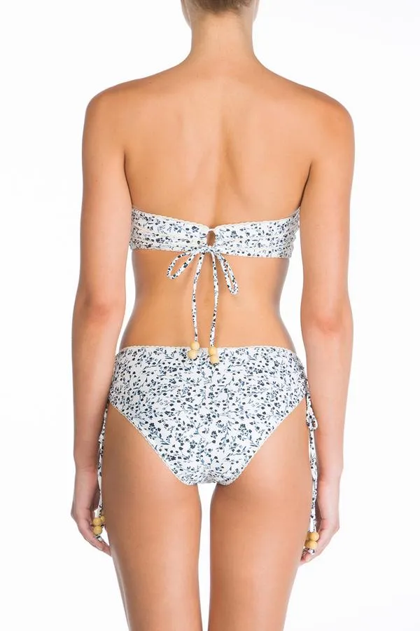 Ruched Bandeau & Bottoms - Flora