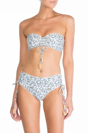 Ruched Bandeau & Bottoms - Flora