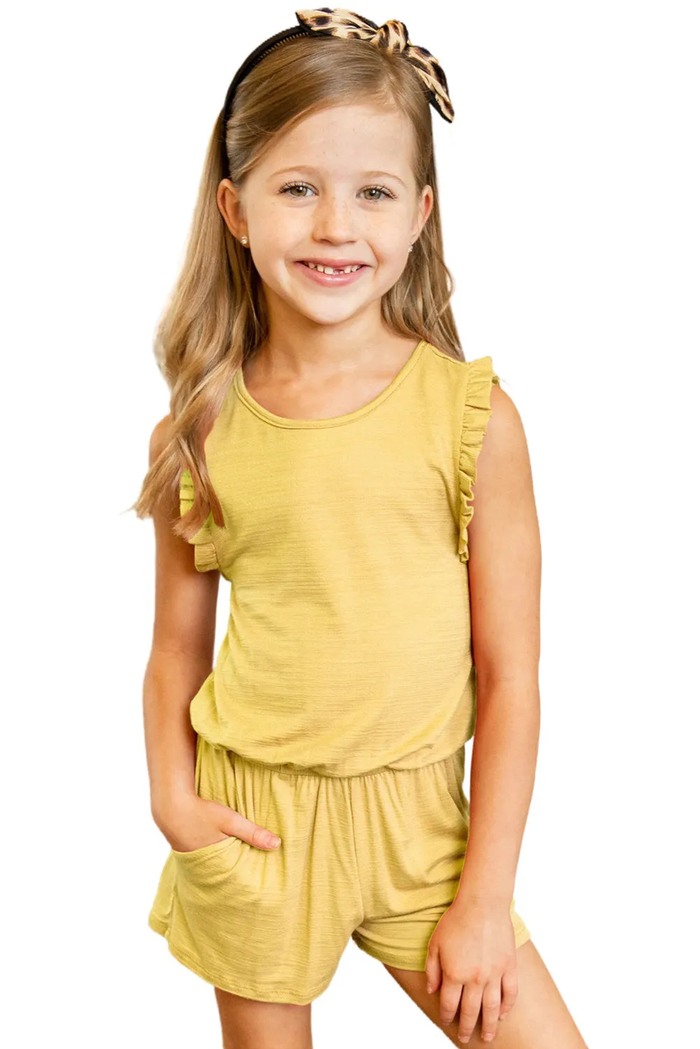 Ruffled Sleeveless Baby Girl Summer Rompers