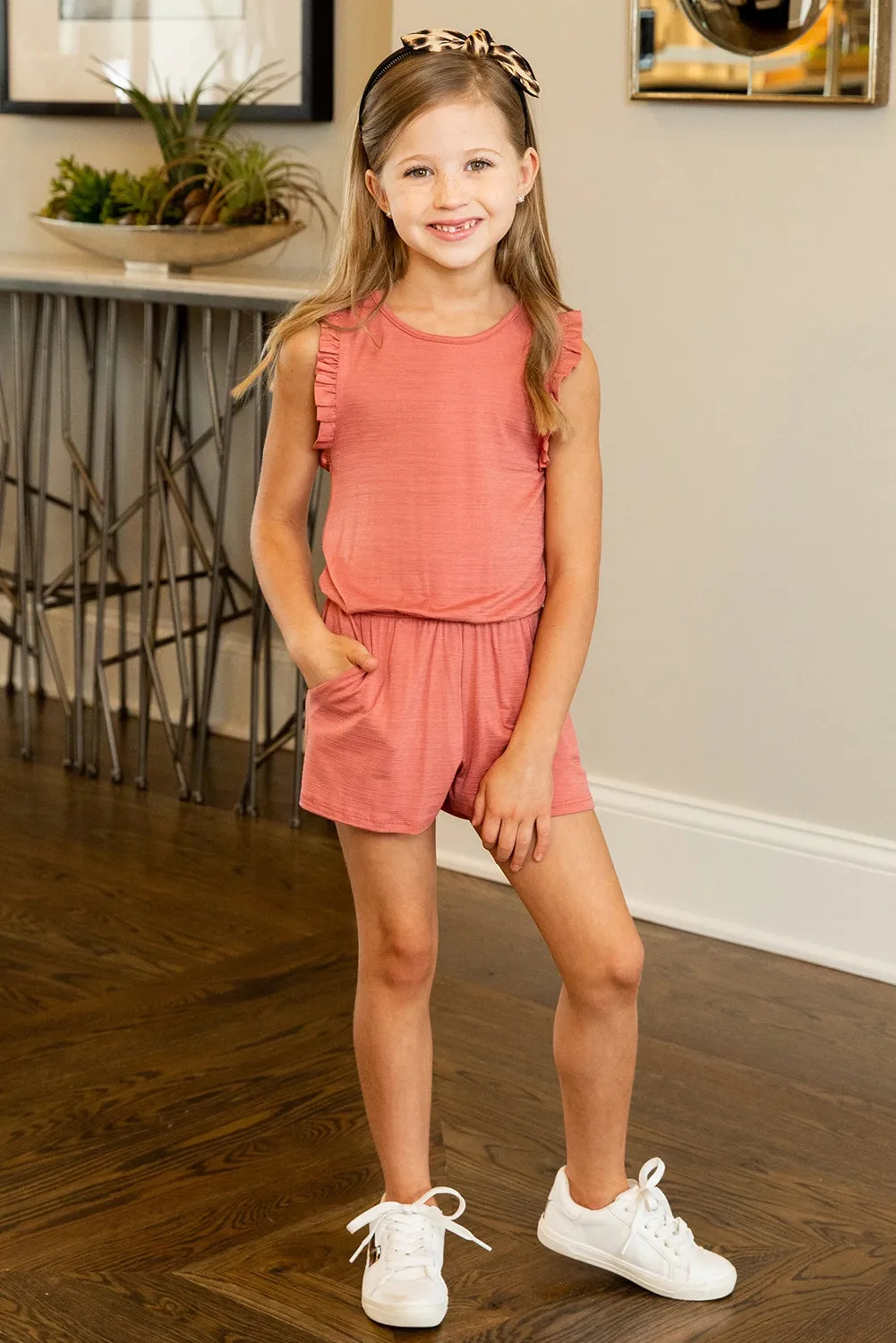 Ruffled Sleeveless Baby Girl Summer Rompers