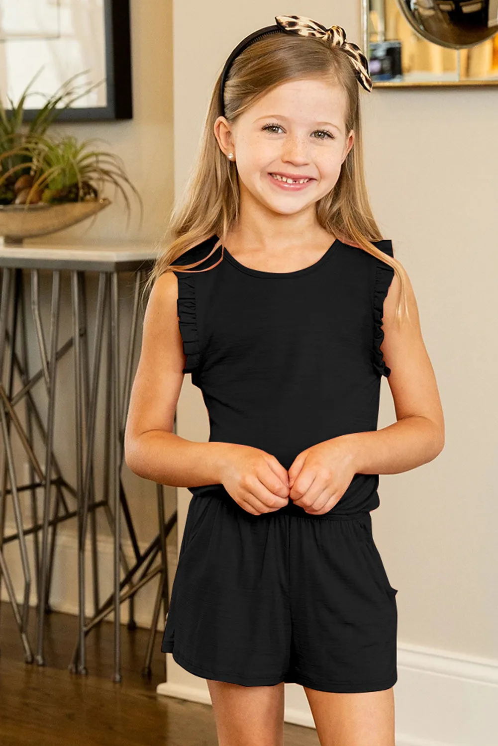 Ruffled Sleeveless Baby Girl Summer Rompers