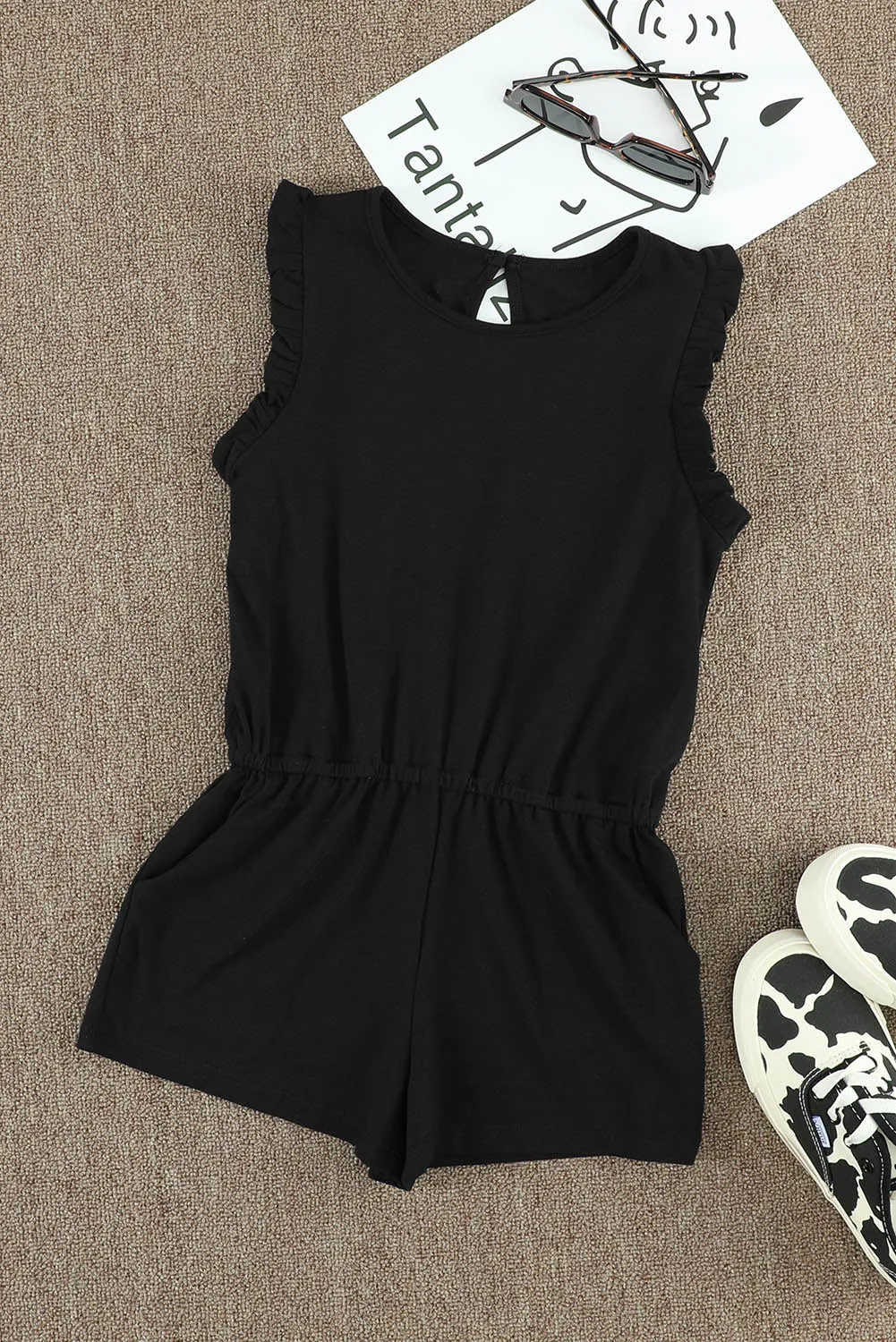 Ruffled Sleeveless Baby Girl Summer Rompers
