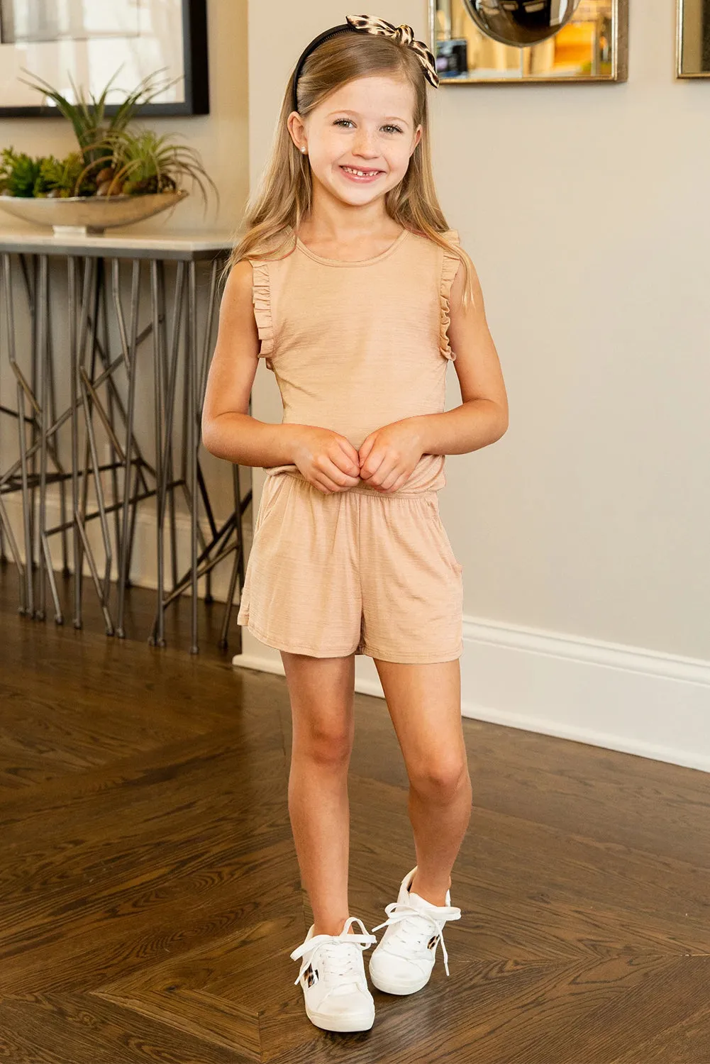 Ruffled Sleeveless Baby Girl Summer Rompers