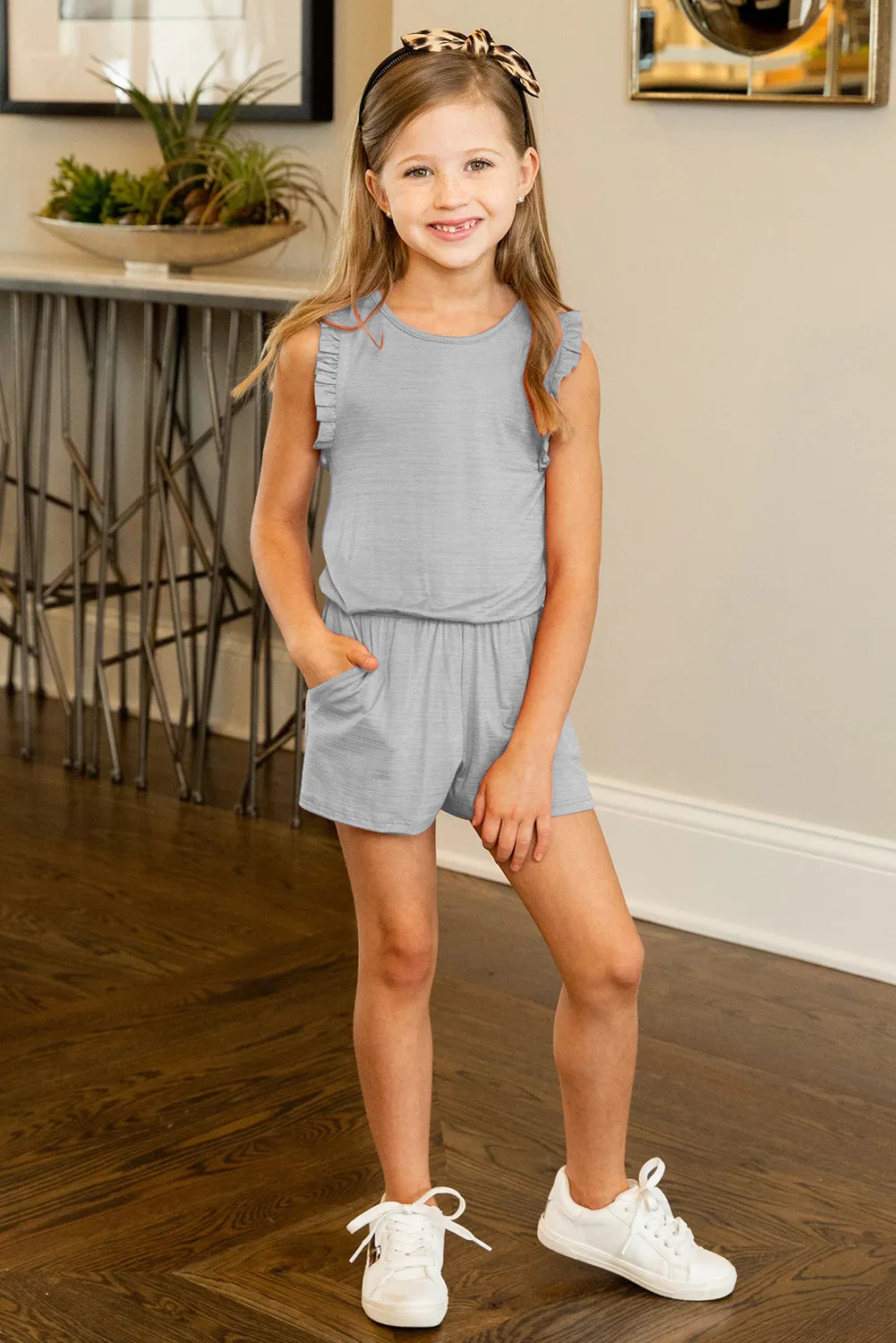 Ruffled Sleeveless Baby Girl Summer Rompers