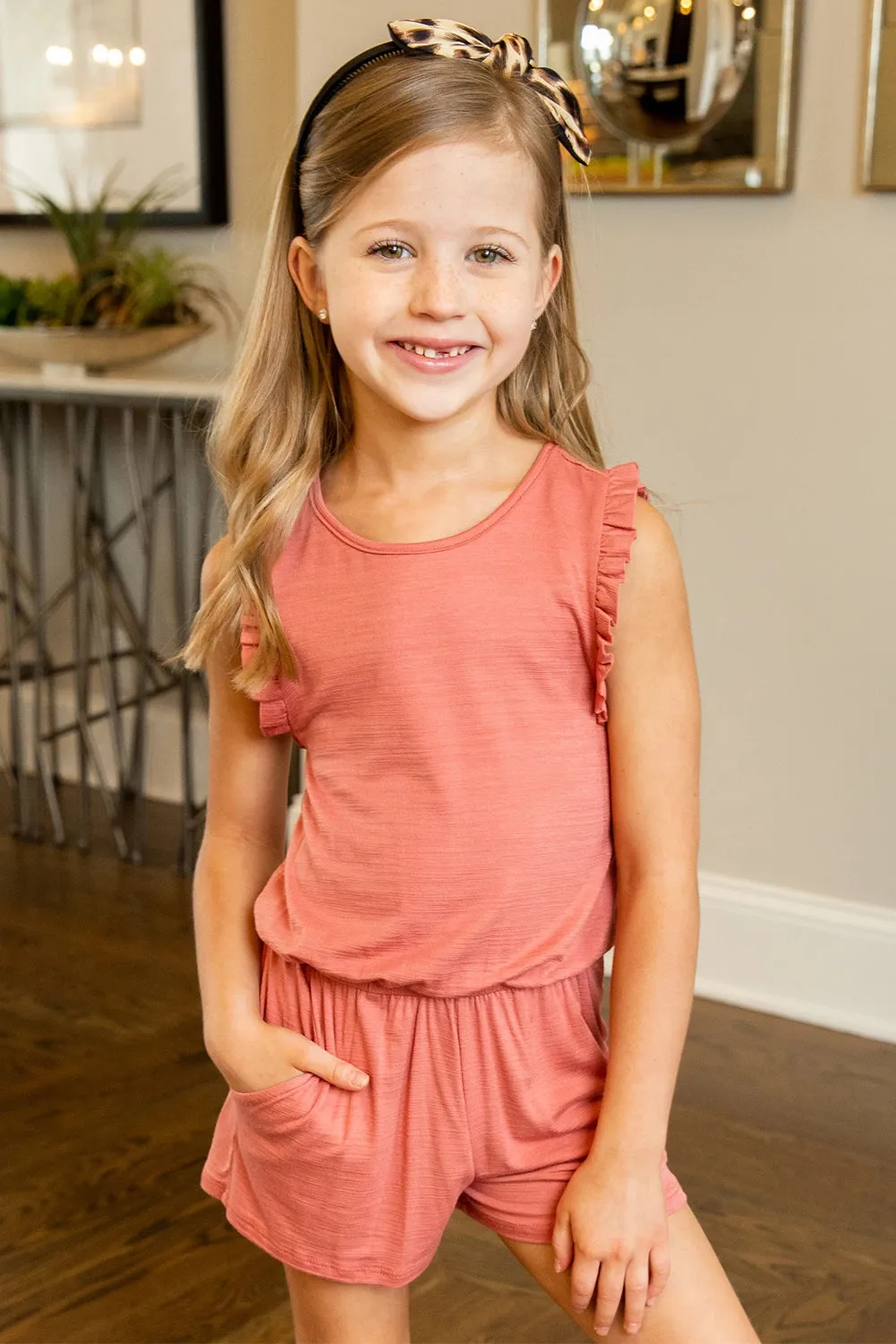 Ruffled Sleeveless Baby Girl Summer Rompers