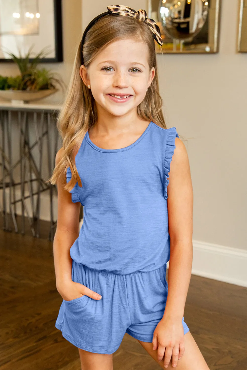 Ruffled Sleeveless Baby Girl Summer Rompers