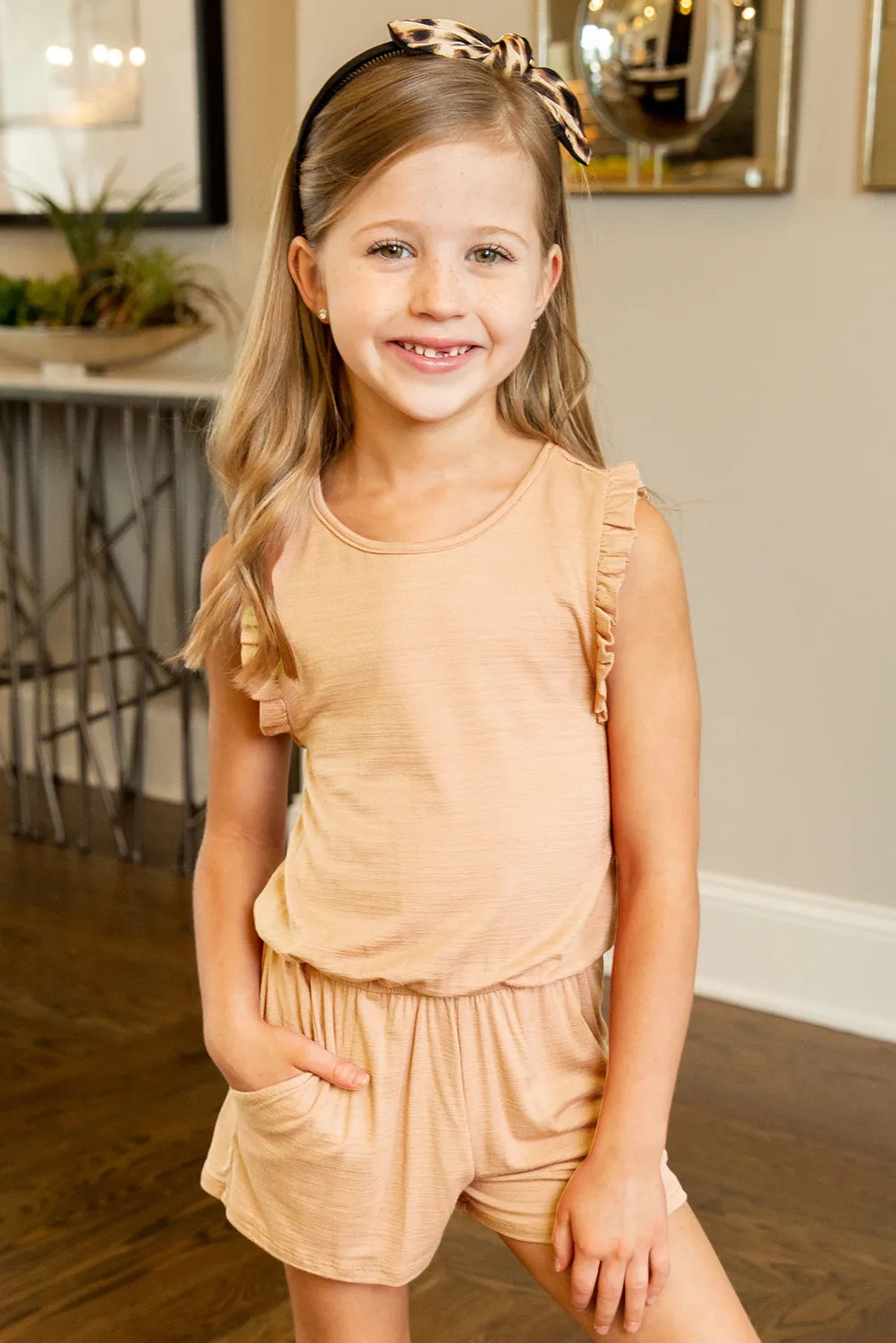 Ruffled Sleeveless Baby Girl Summer Rompers