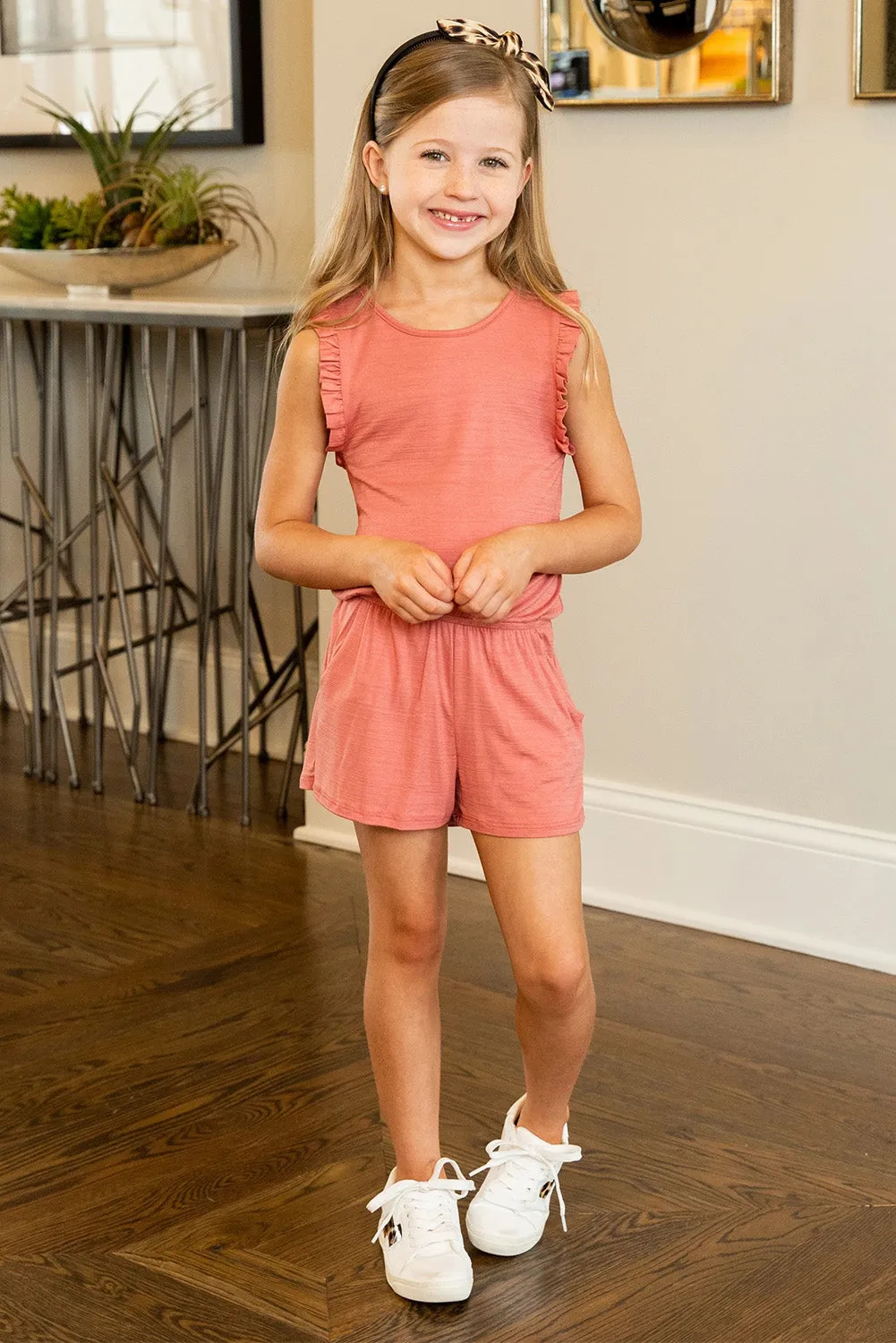 Ruffled Sleeveless Baby Girl Summer Rompers